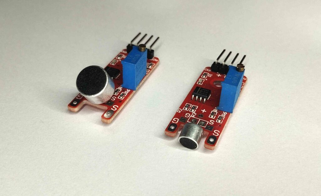 módulos con sensor de sonido KY-037 y KY-038