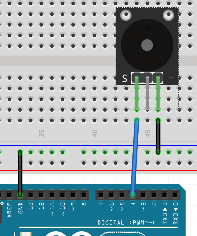 conexión del módulo KY-006 con Arduino