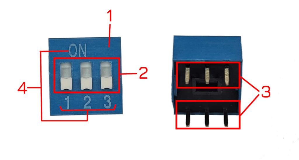 partes de un interruptor DIP