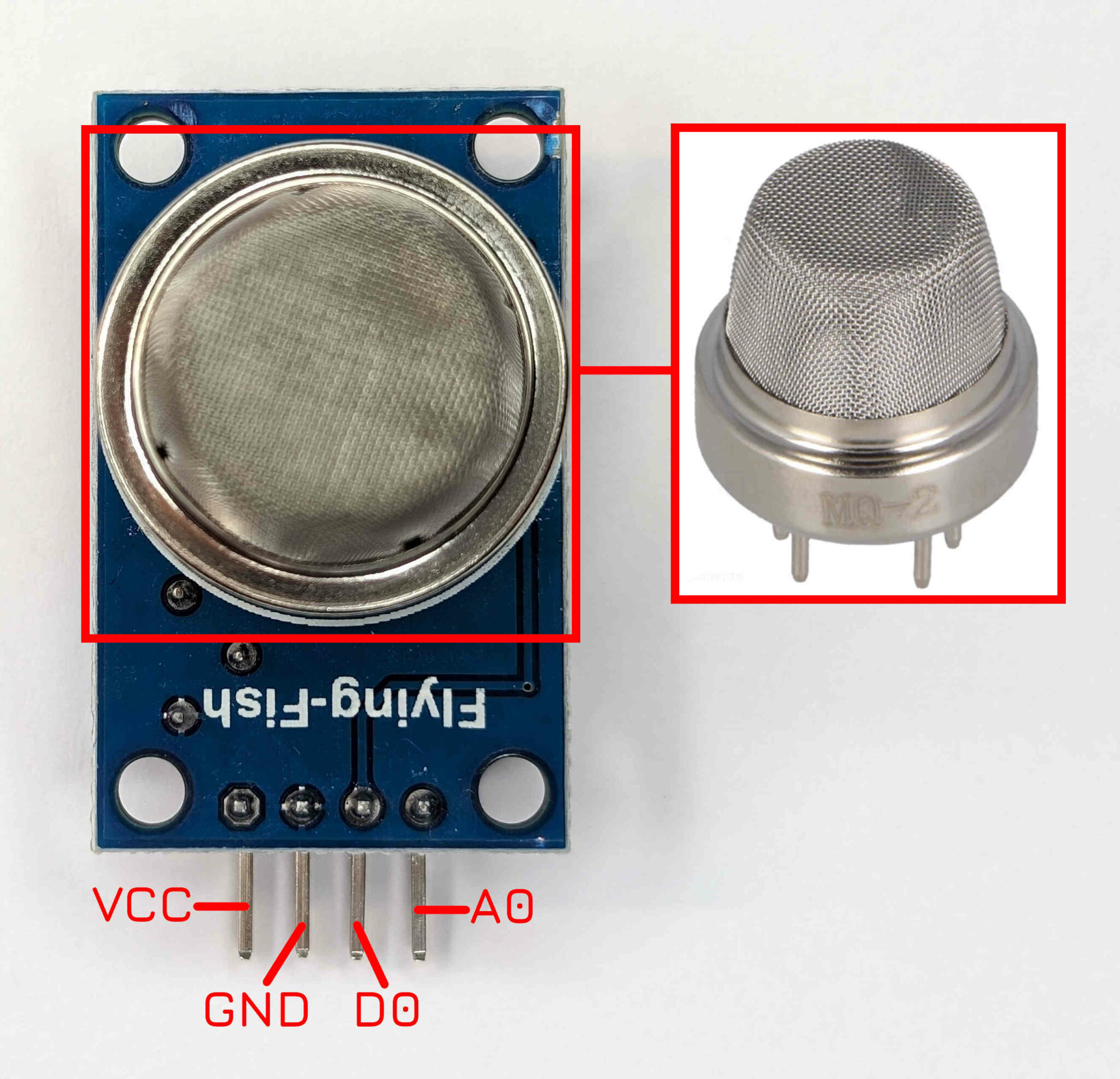 Módulo sensor de gas inflamable y humo MQ-2 - Para Arduino